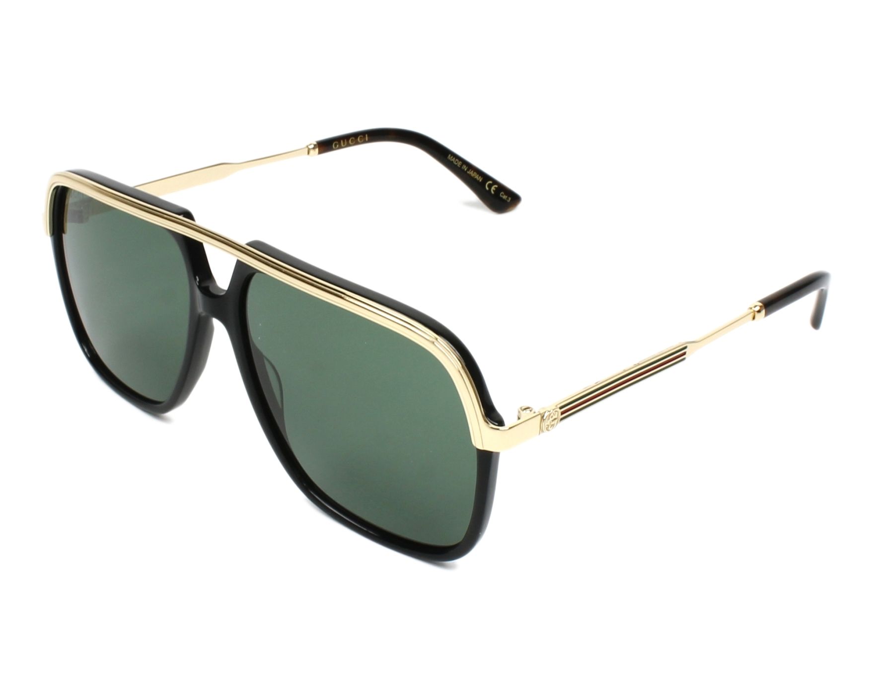 Gucci GG-0200-S 001 57-14 Black Gold profile view
