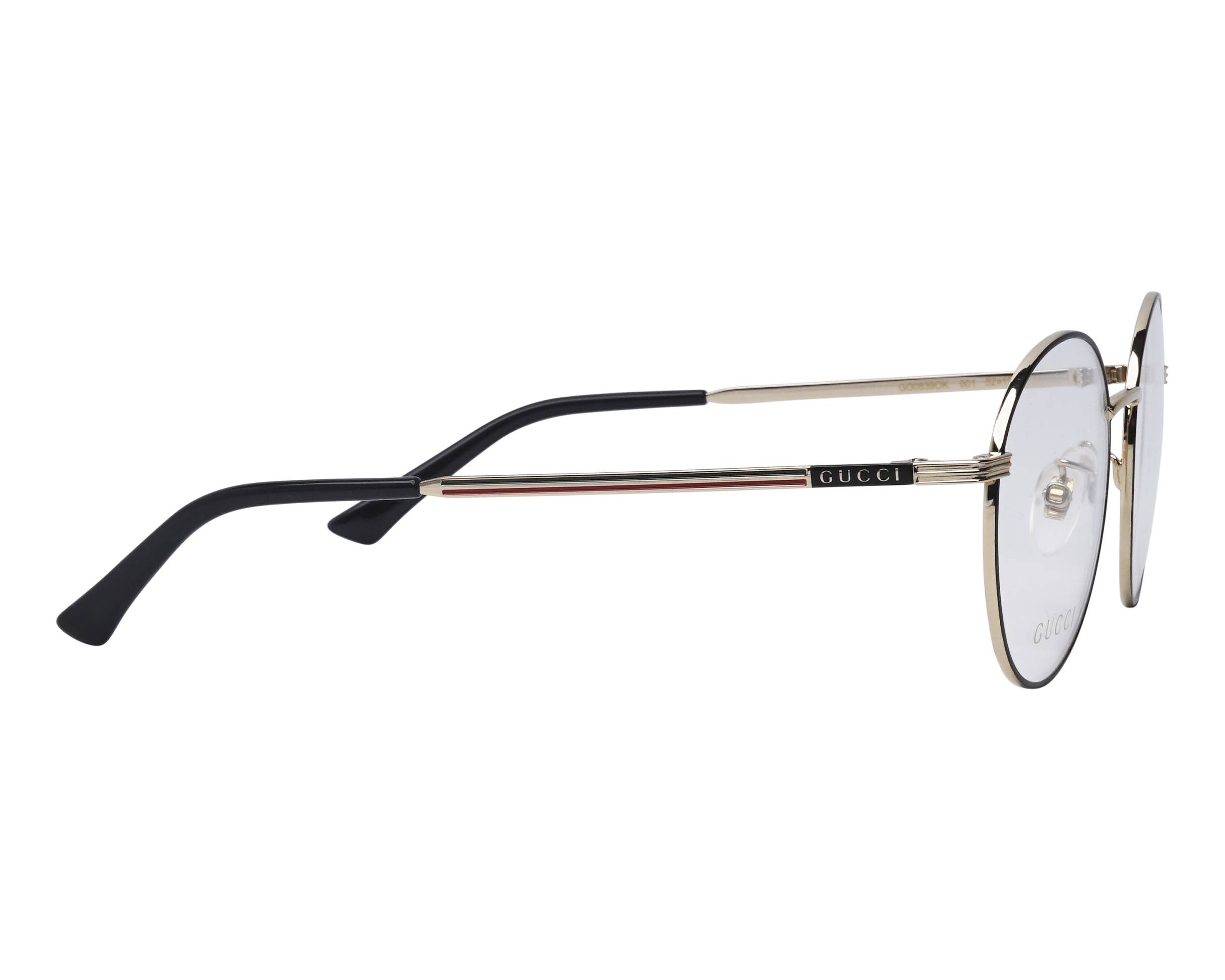 Gucci GG0839OK 001 Eyeglasses Black/Gold 52mm Round Frame Gucci GG1939O 001 Glasses - US main image 2
