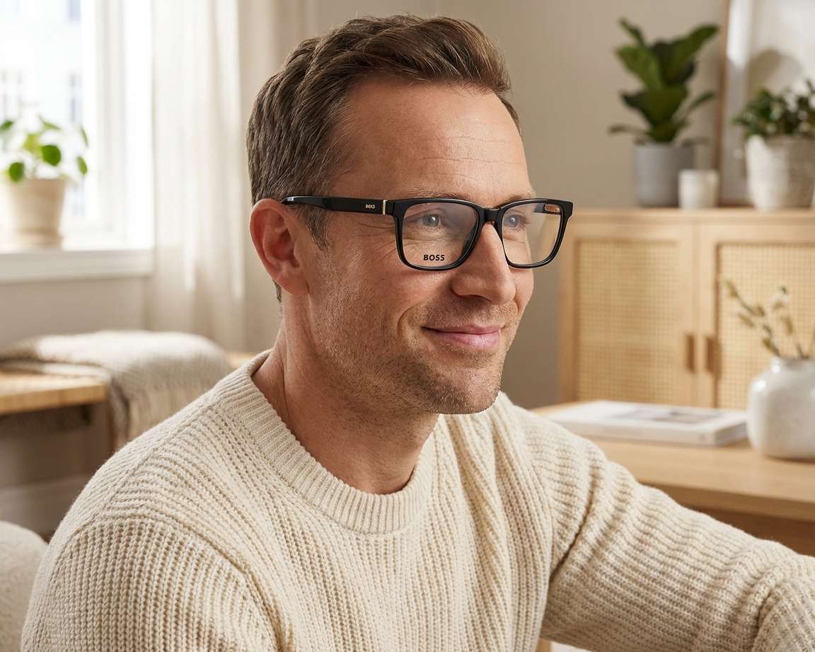 Lunettes De Vue Hugo BOSS BOSS 1517 807 - Monture Noire Homme - Neuve Avec étui