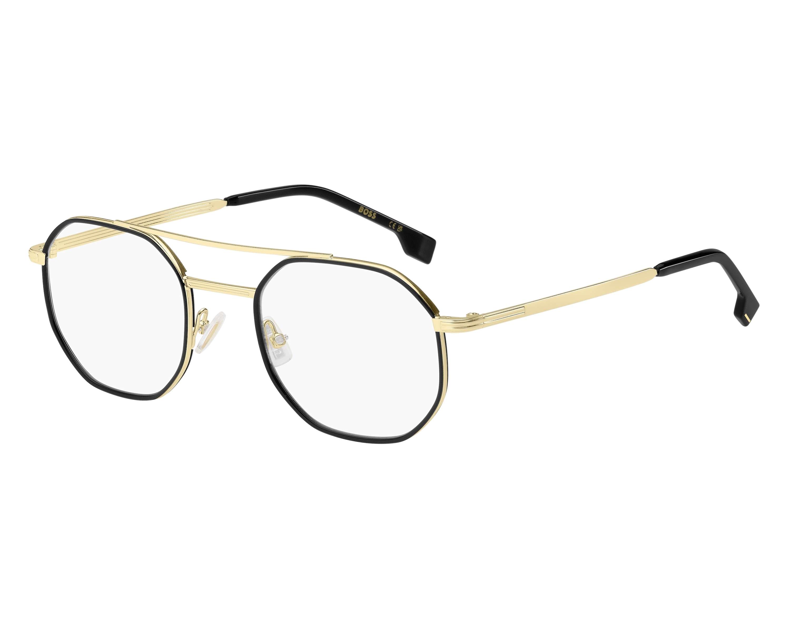 Hugo Boss BOSS-1632 RHL 50-22 Gold Black 360 degree view 1