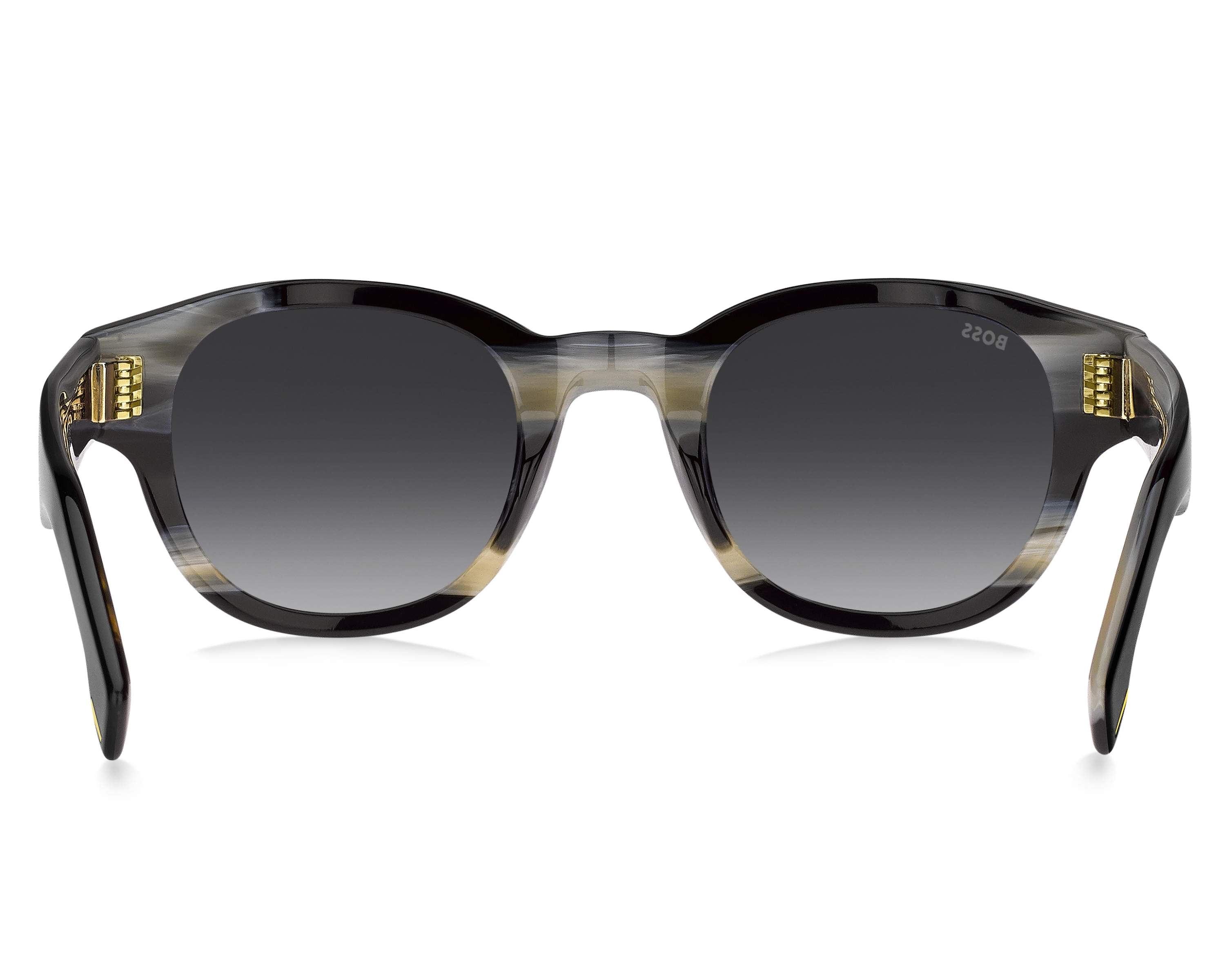 Hugo Boss BOSS-1717-S QF6/1I 48-24 Black White 360 degree view 1