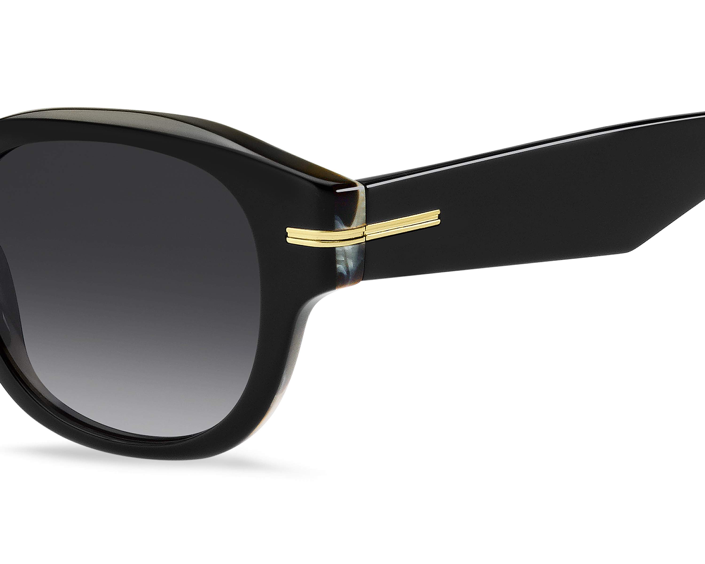 Hugo Boss BOSS-1717-S QF6/1I 48-24 Black White 360 degree view 2