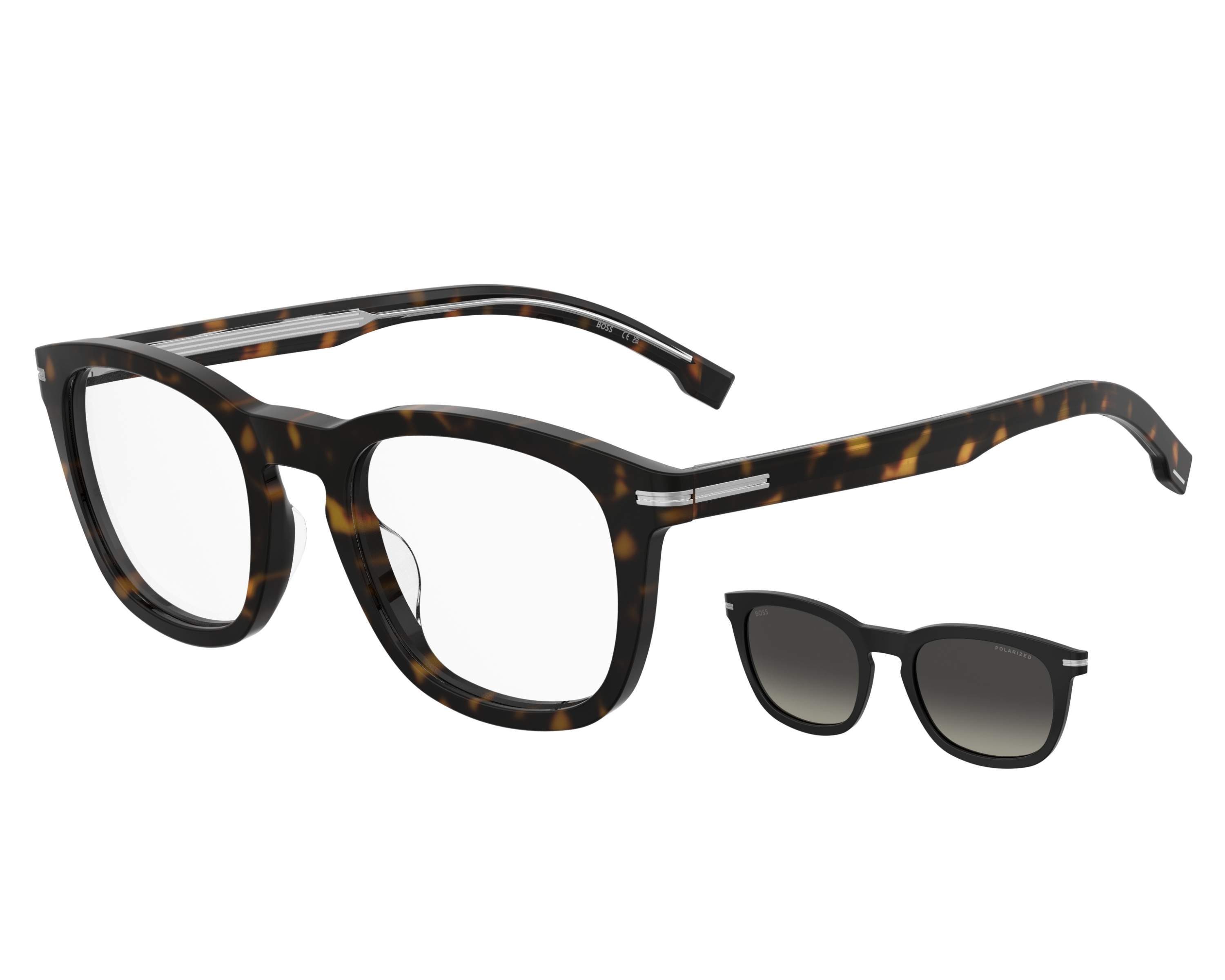 Hugo Boss BOSS-1725-G-CS WR7/LB 51-21 Black Havana 360 degree view 2