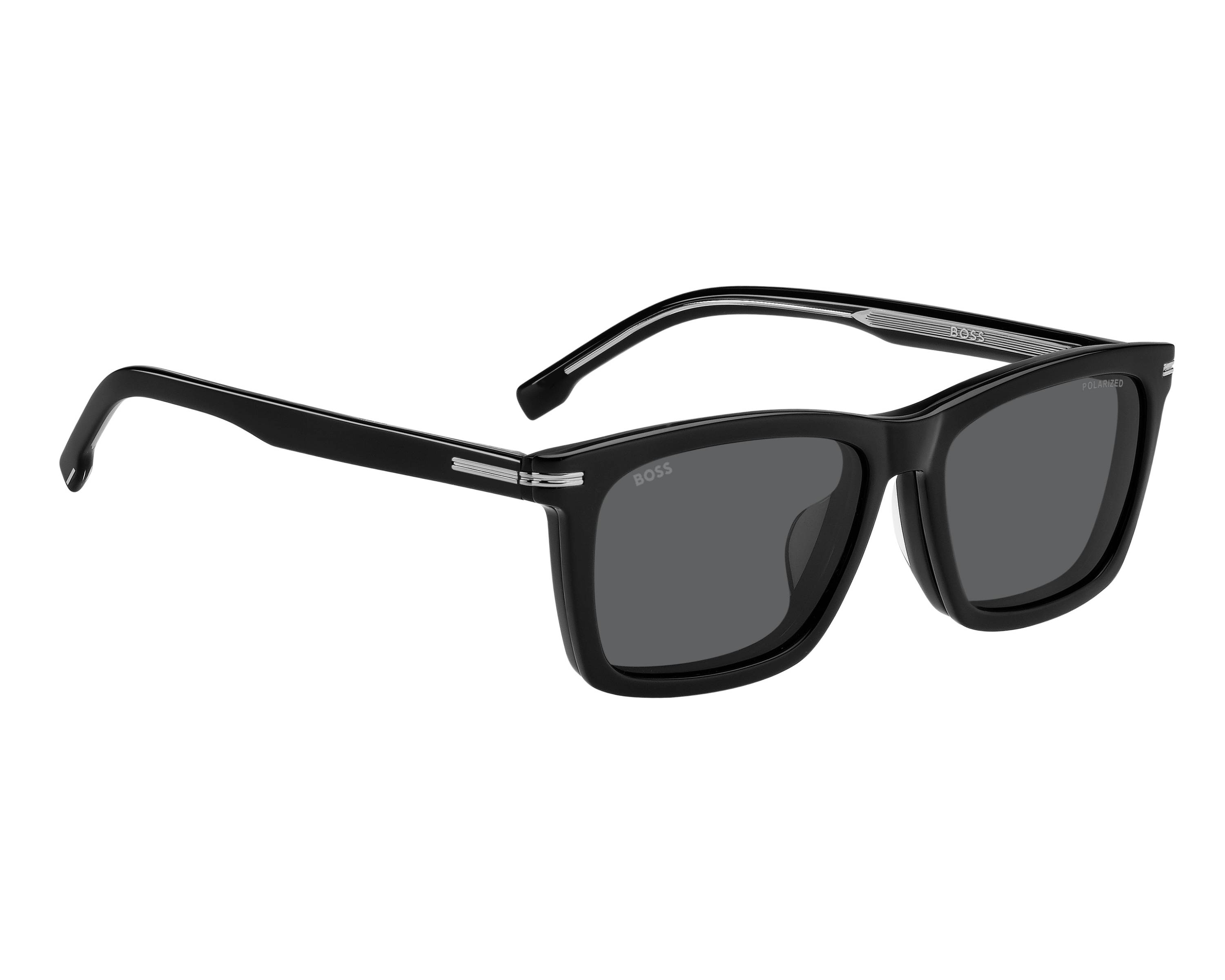 Lunettes De Soleil HUGO BOSS BOSS 1725 - Monture Noire Avec Rayures Blanches - Taille 51/21/145 - Neuves Avec étiquettes