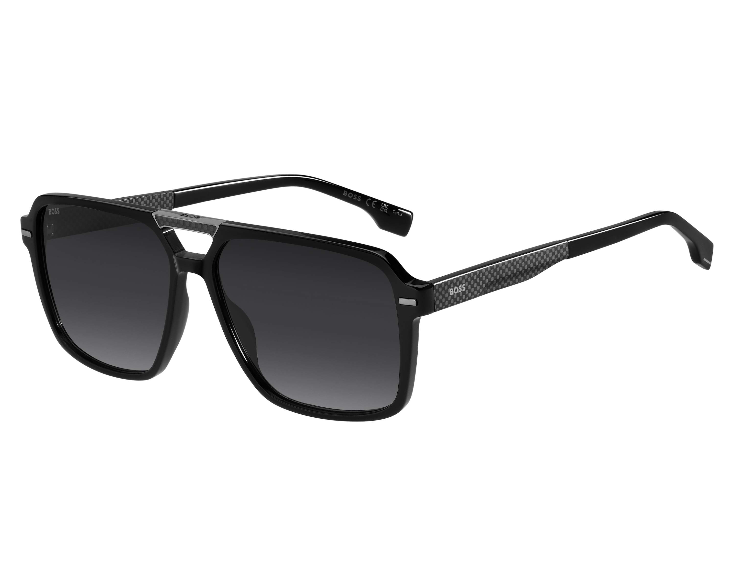 Hugo Boss BOSS-1766-S 807/9O 59-14 Black  360 degree view 1