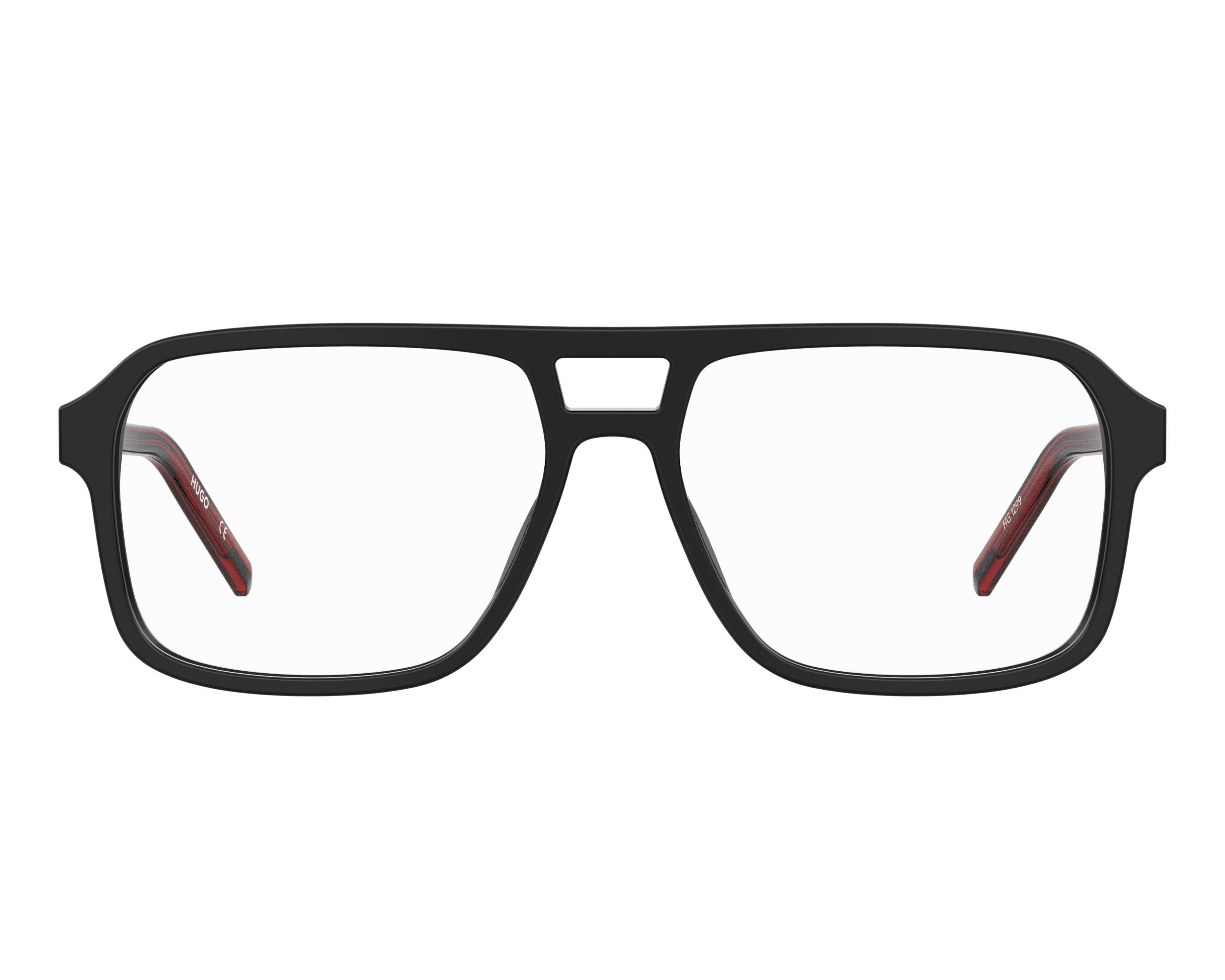 Hugo Boss HG-1299 OIT 55-15 Noir Rouge 360 degree view 3