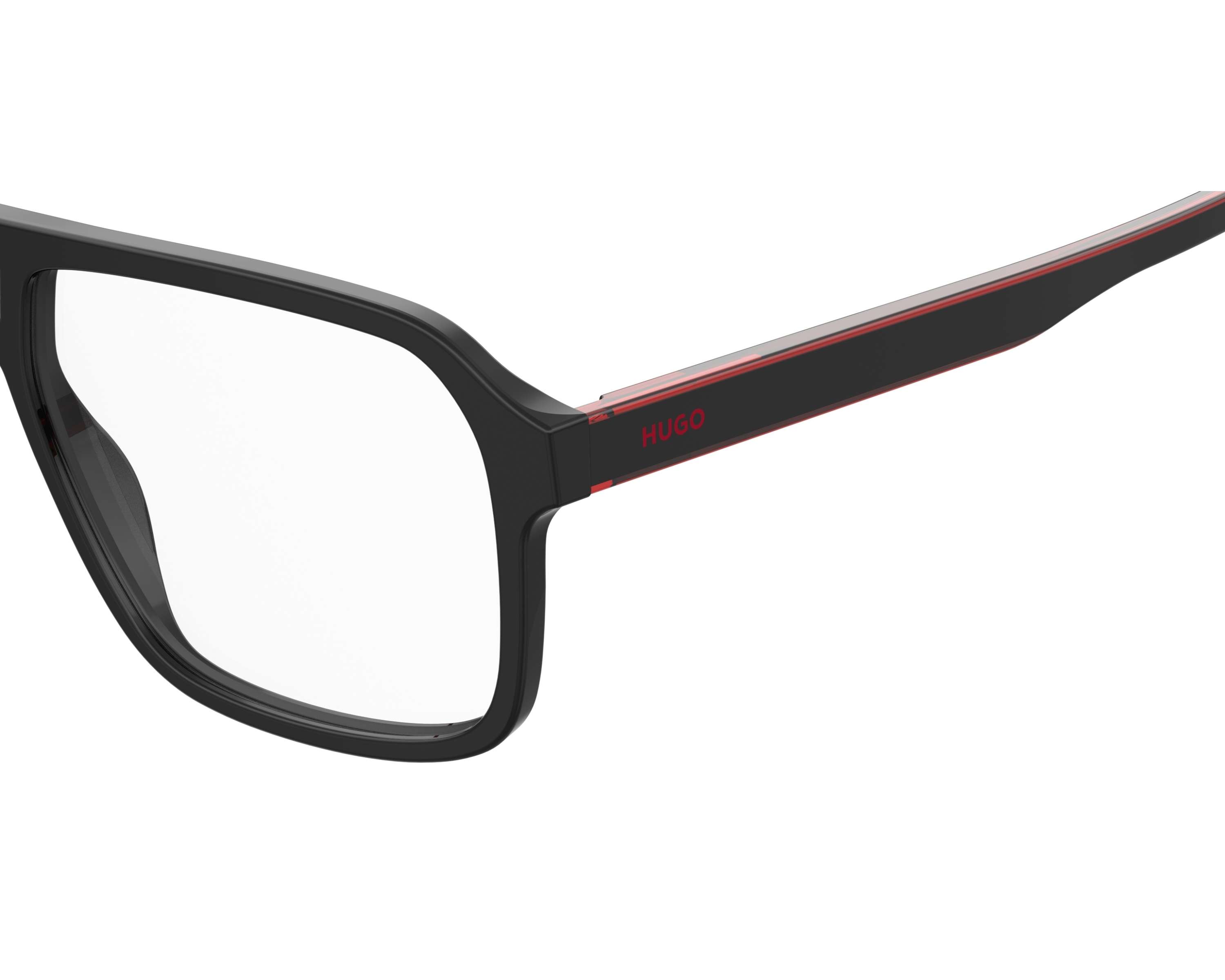 Hugo Boss HG-1299 OIT 55-15 Noir Rouge 360 degree view 4