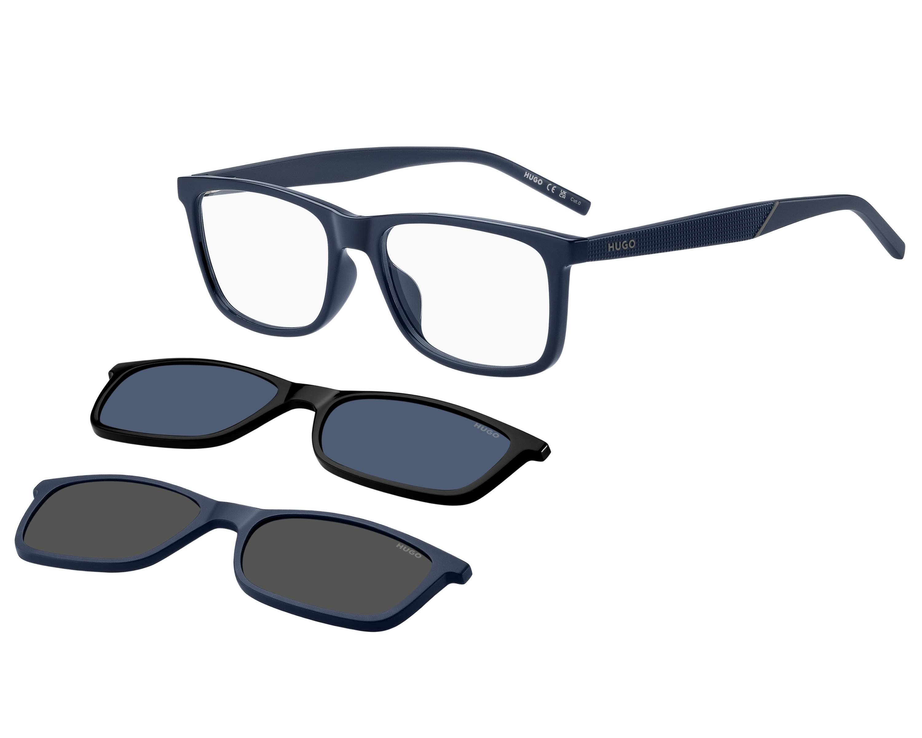 Hugo Boss HG-1329-G-CS2 9N7/99 55-17 Blue Black 360 degree view 8