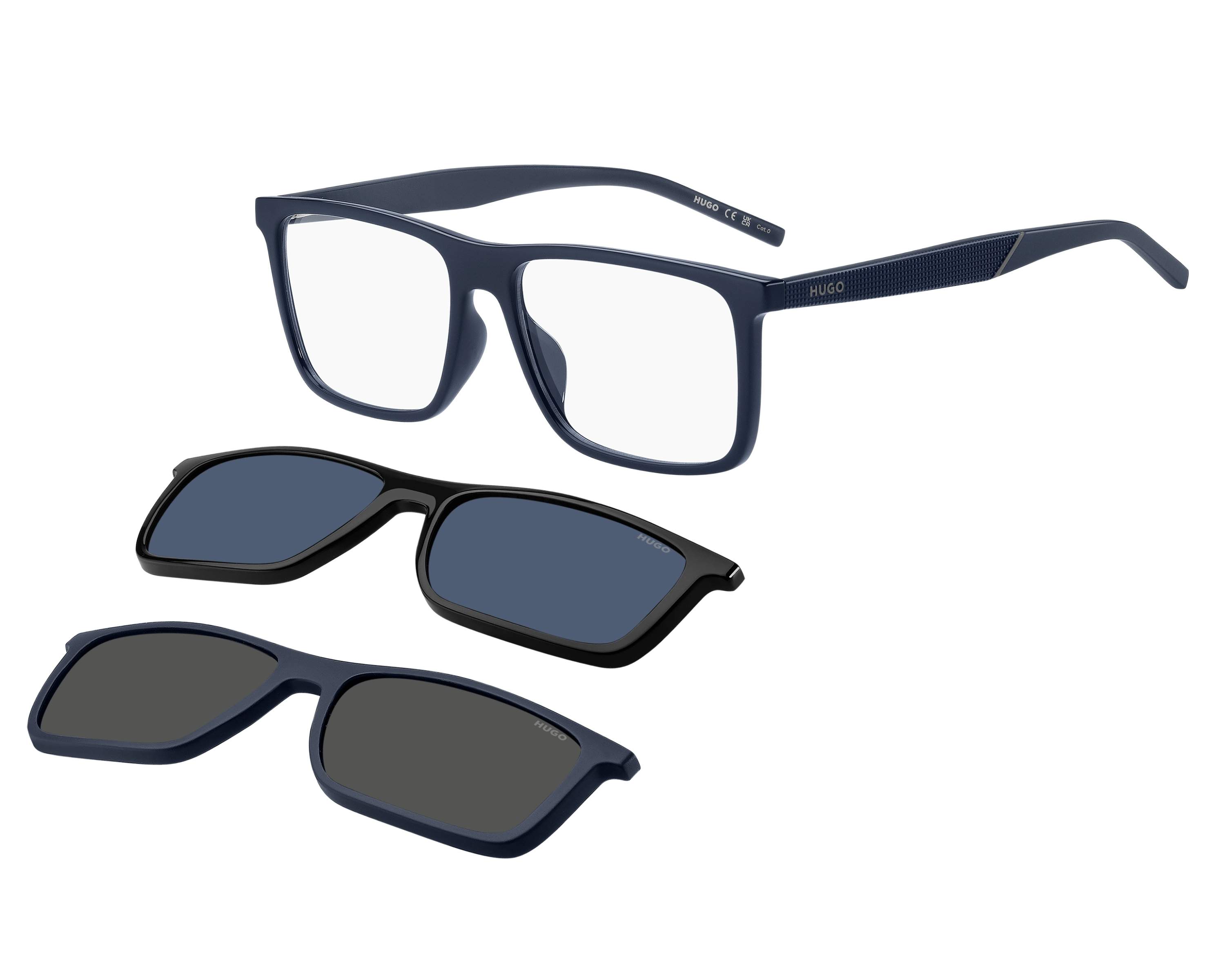 Hugo Boss HG-1331-G-CS2 9N7/99 56-16 Blue Black 360 degree view 5