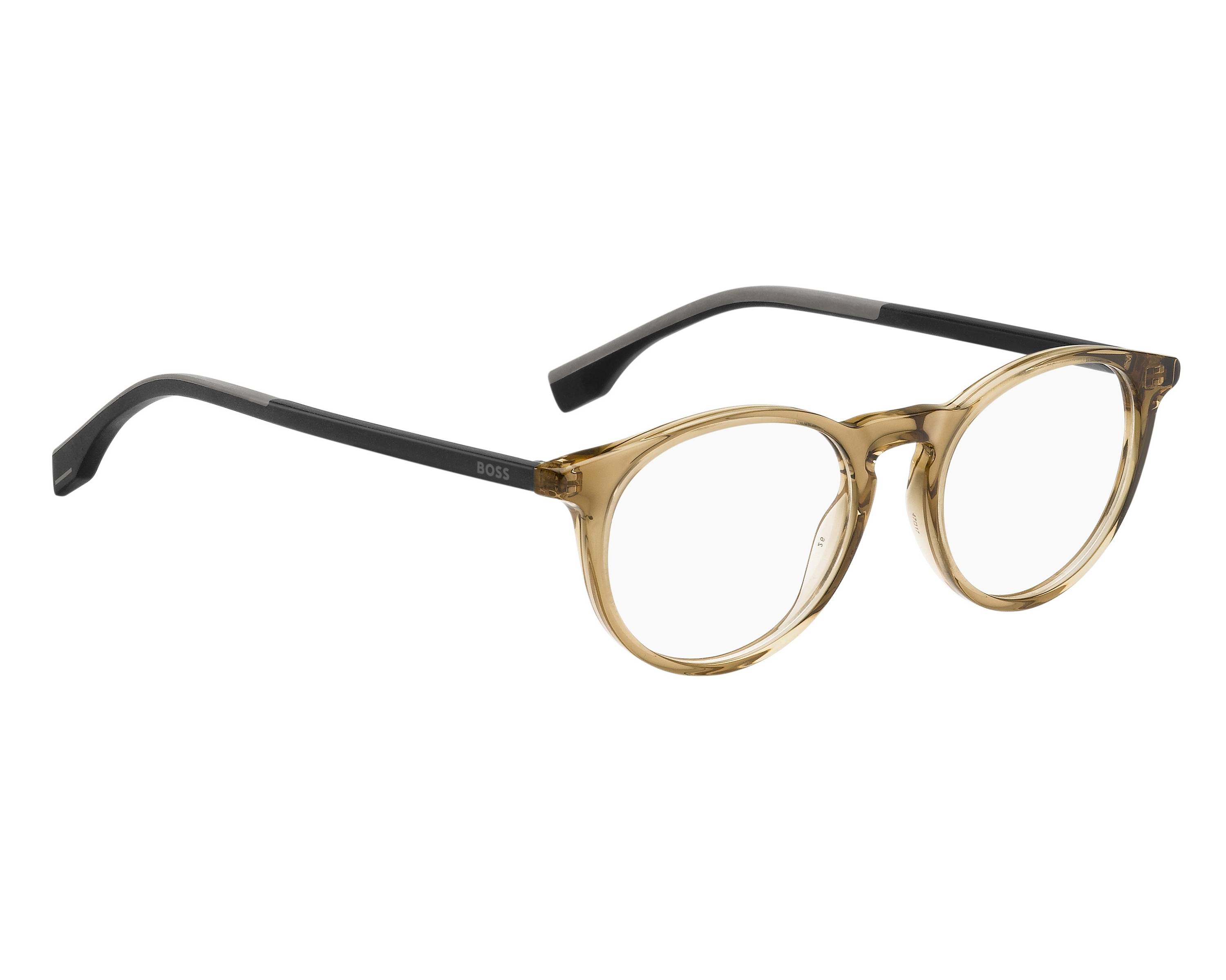 Lunettes De Vue Boss BOSS 1545 Noir Gris - Monture Acétate Ronde, Unisexe, Neuves Avec étiquettes