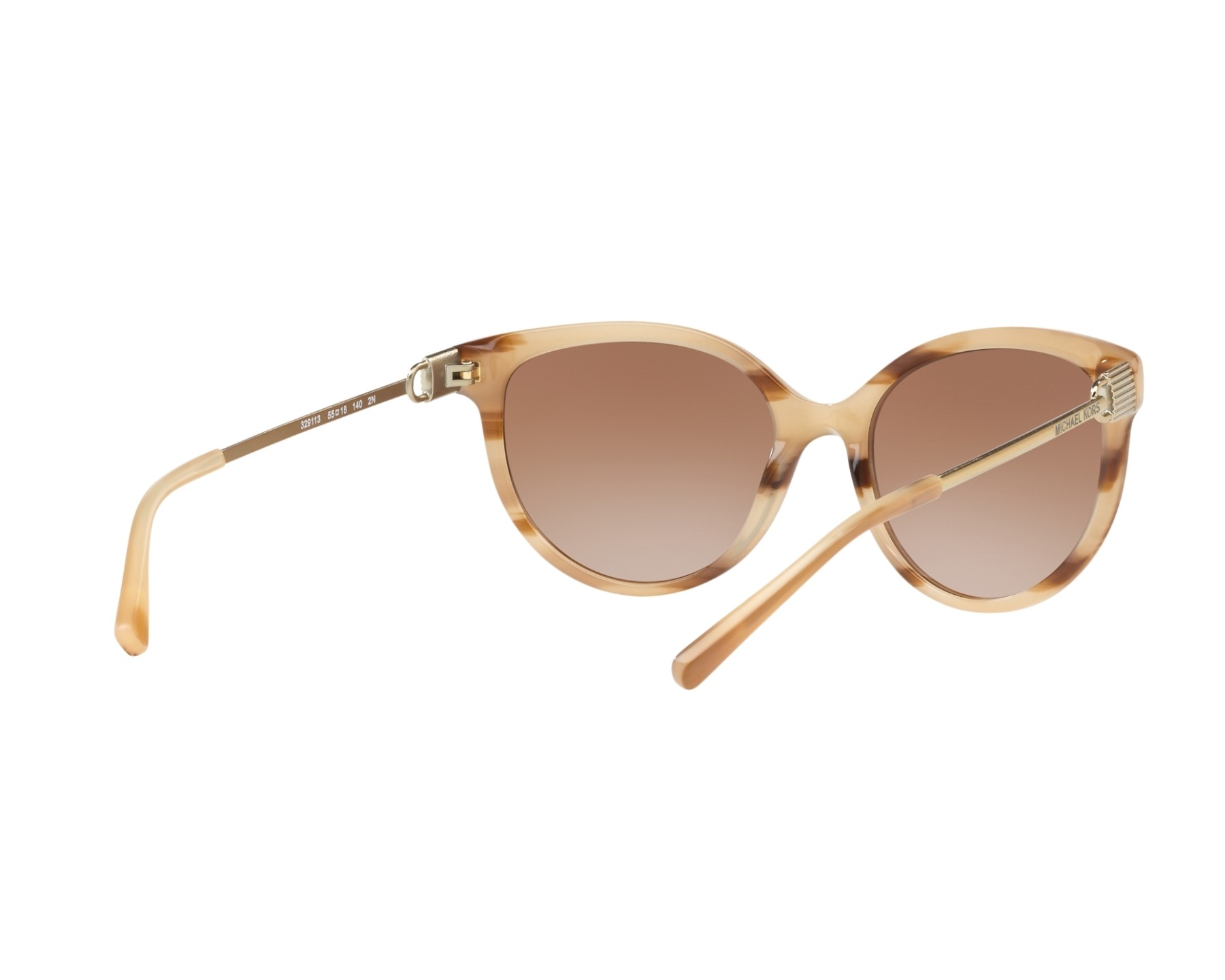 Michael Kors MK-2052 329113 55-18 Havana Gold 360 degree view 8