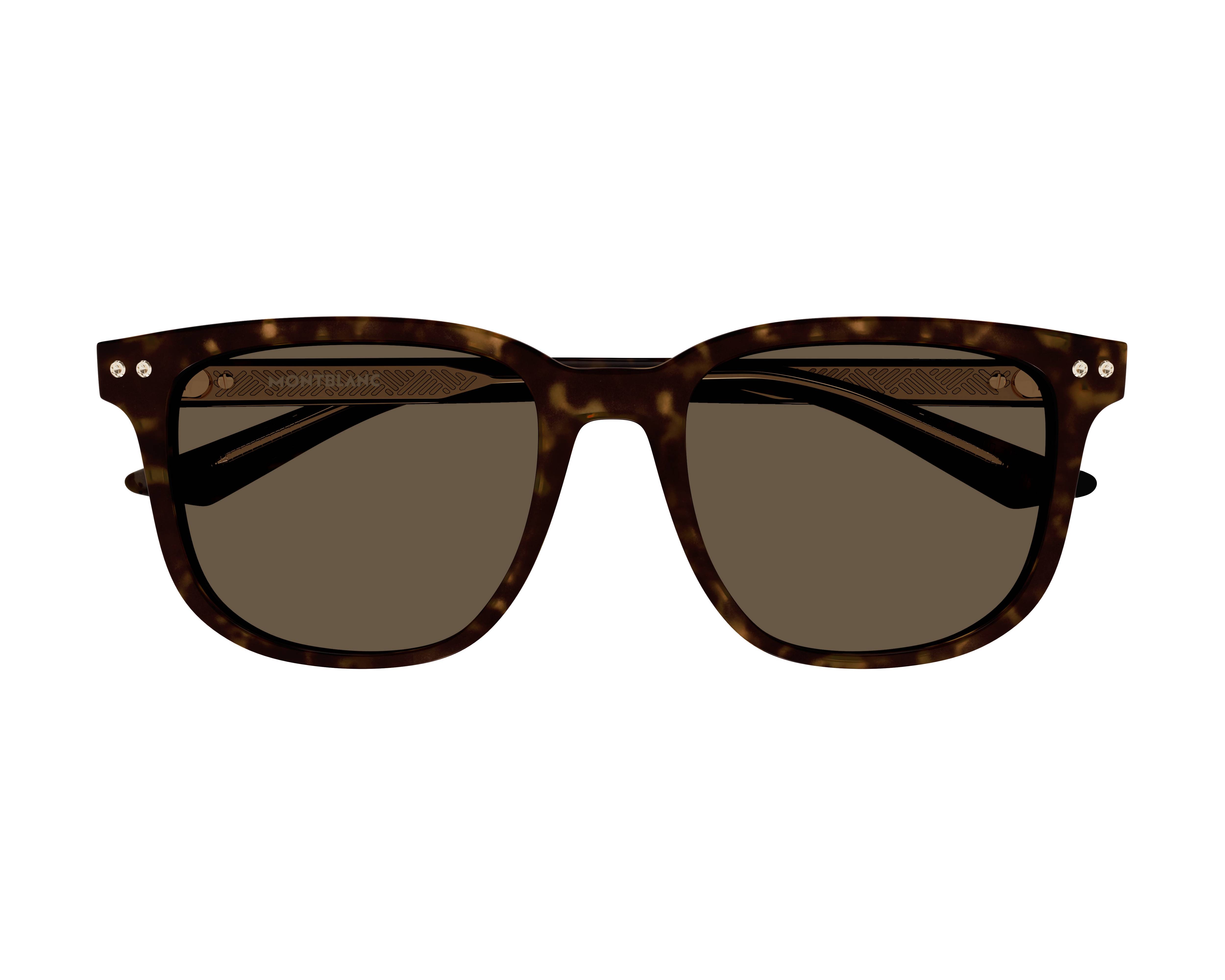 Mont Blanc MB0258SA 002 55-19 Havana  front view