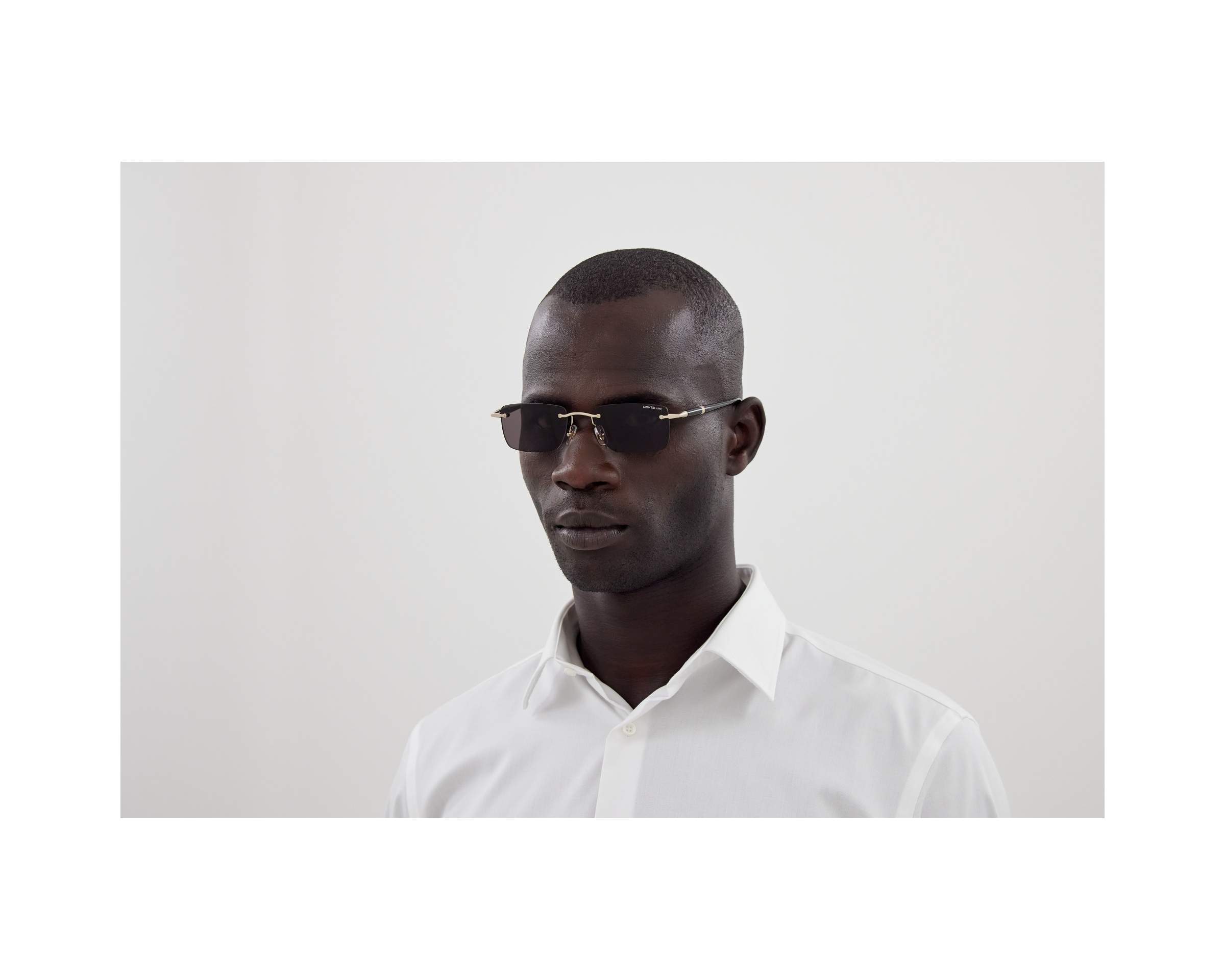 Mont Blanc MB0344S 001 54-20 Gold  front view