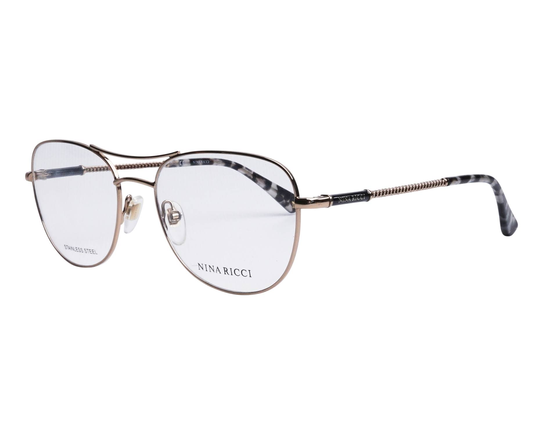 Nina Ricci VNR-244 08FF 53-17 Gold Black profile view