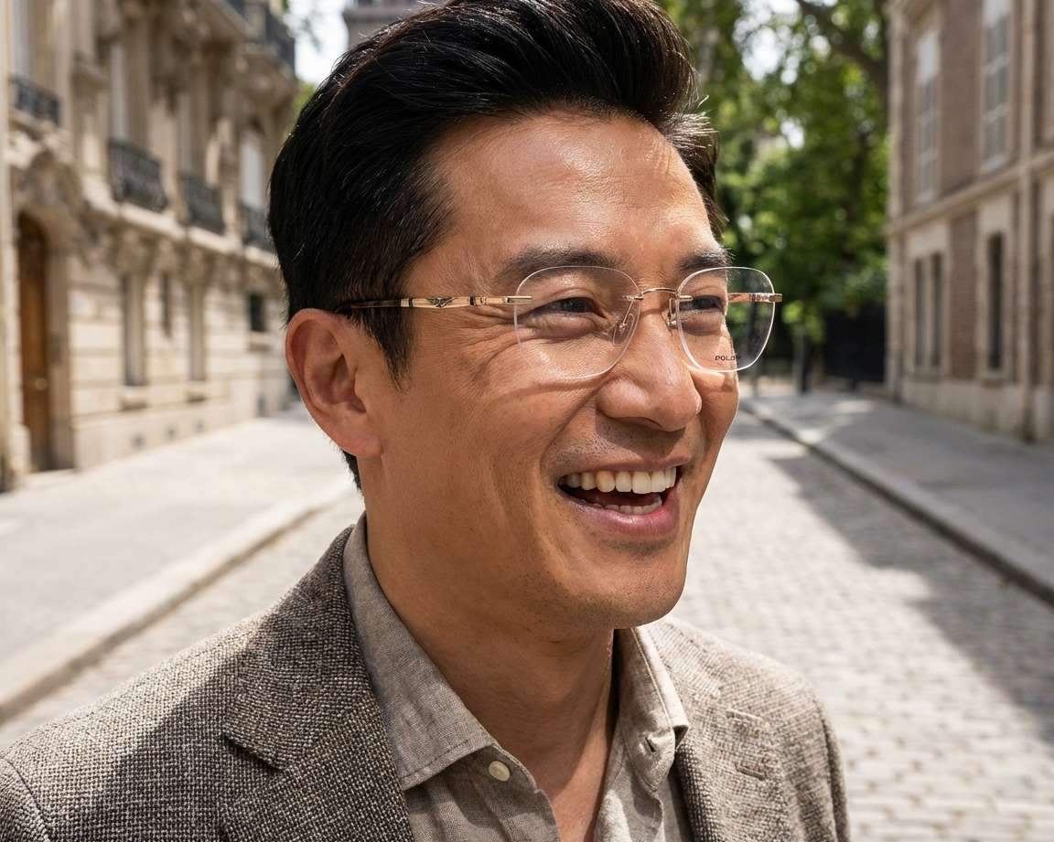 Police VPLF83 0H34 52-18 Gold Havana other view