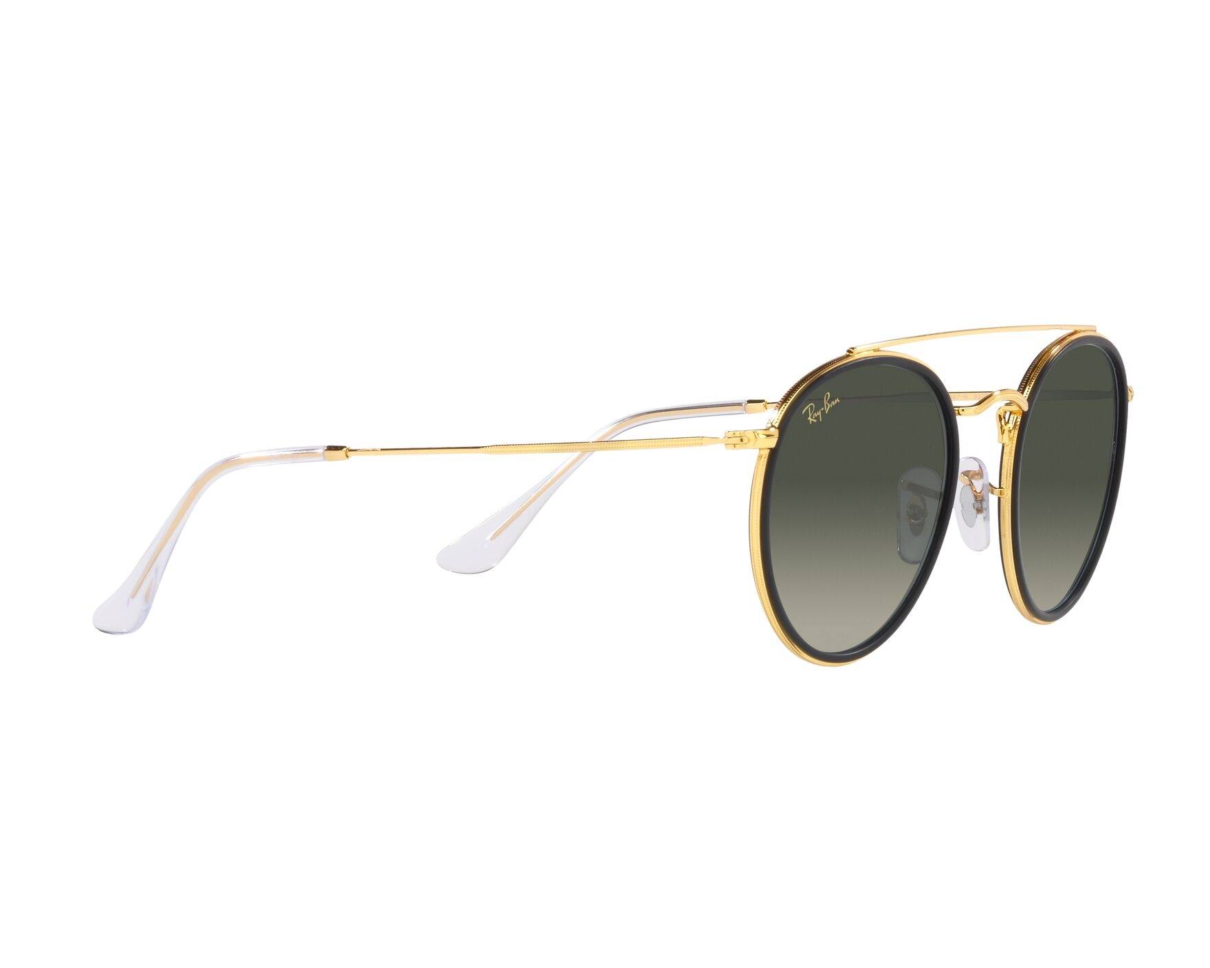 Ray-Ban Black Frames with Gold Double Bridge Sunglasses Ray-Ban Round Double Bridge - Dourado - RB3647NL / unboxing  main image 2