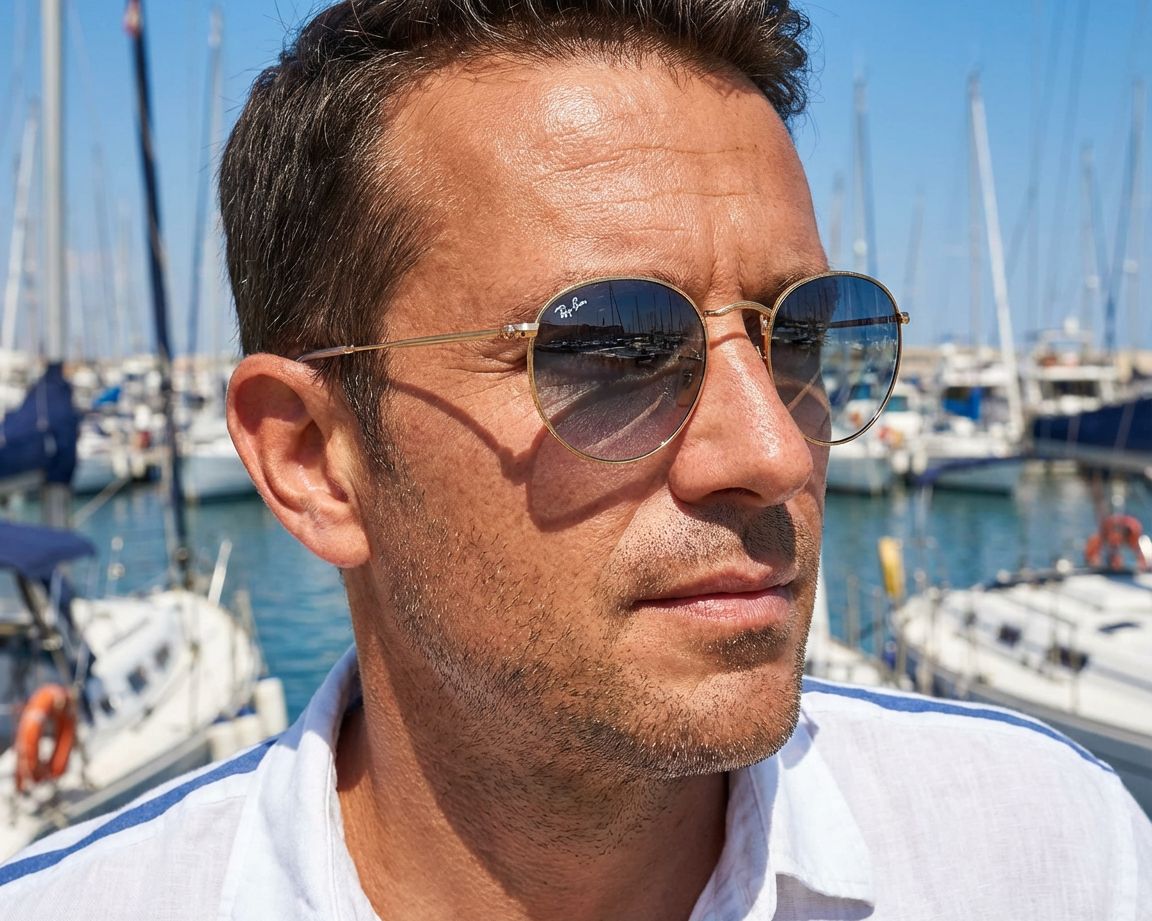 Ray-Ban Sunglasses Round Metal RB3447N 001/3F