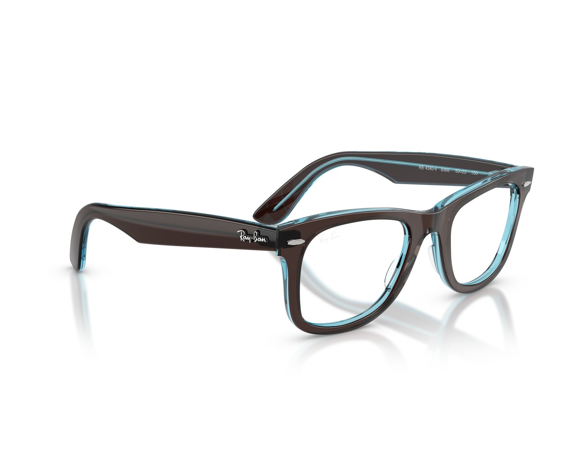 Ray-Ban RX4340V 8366 50-22 Brown  360 degree view 3