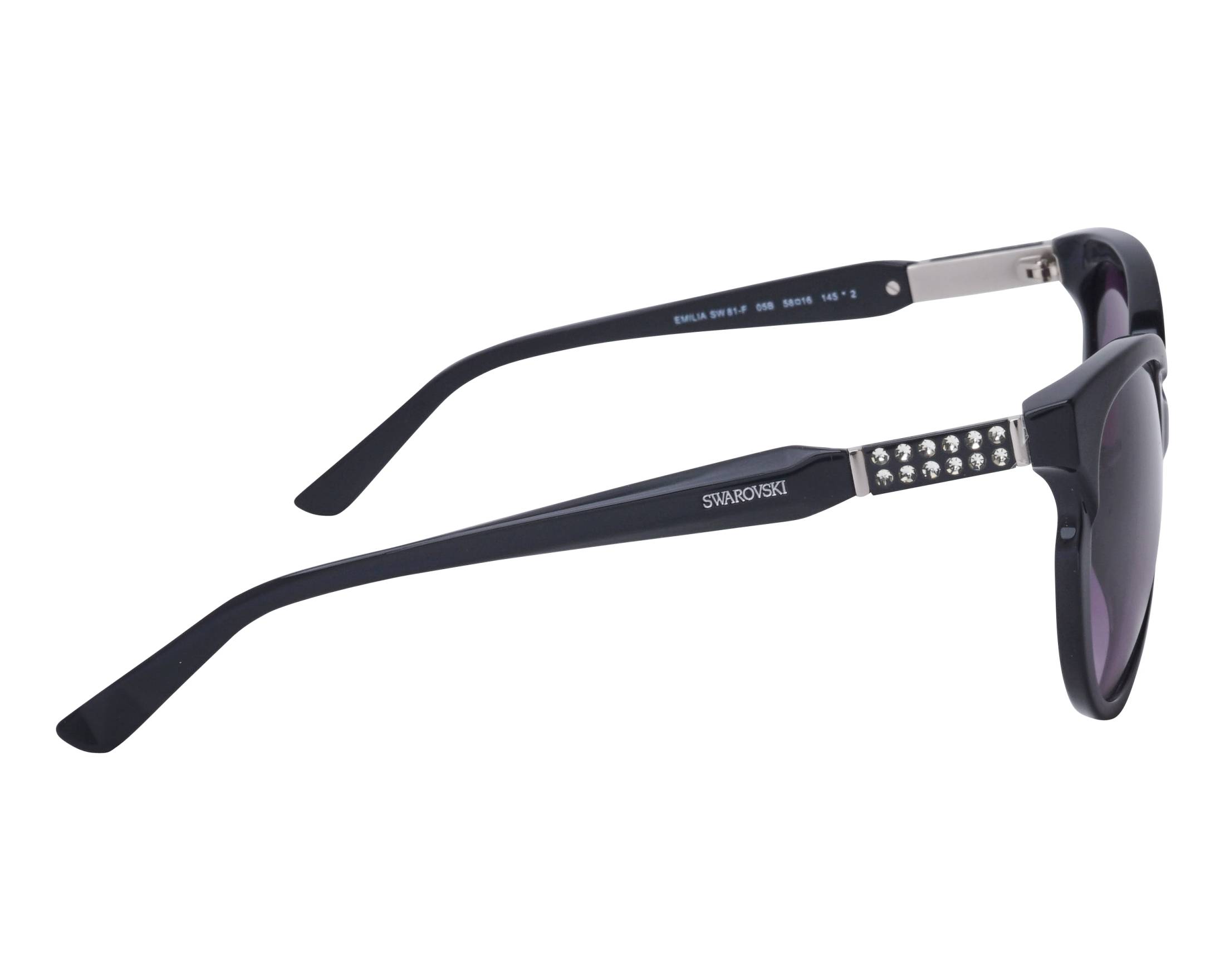 Swarovski SK-0081-F 05B 58-16 Black Black side view