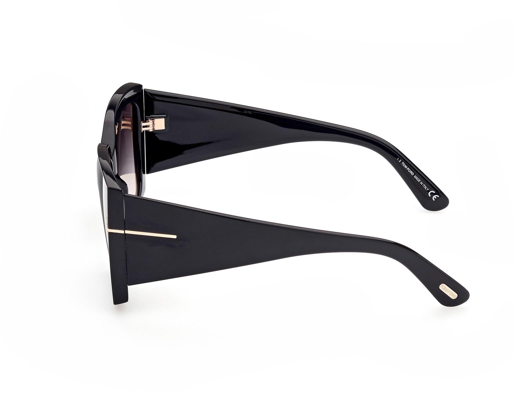 Tom Ford FT-0921-S 01B 54-18 Black Gold front view