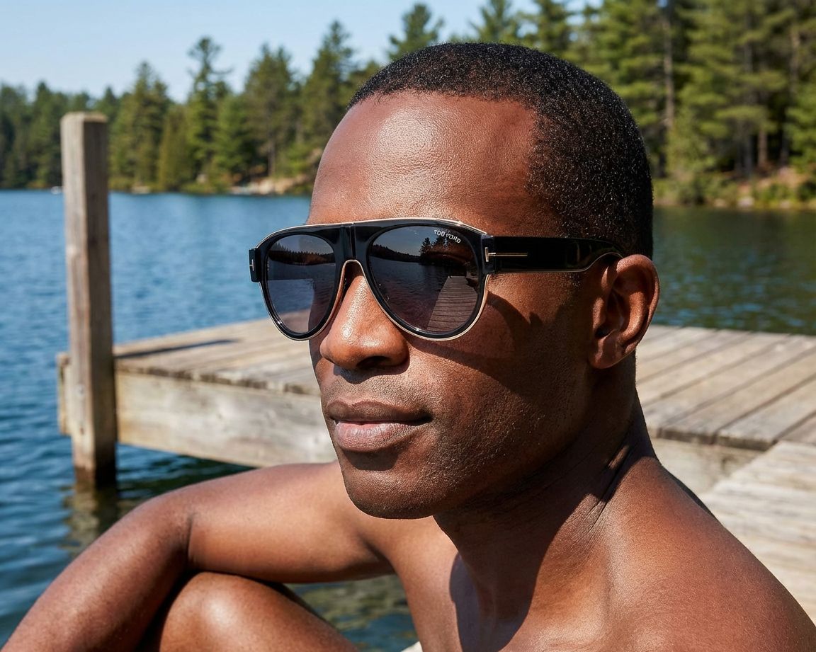 Tom Ford FT-1074-S 01C 58-18 Black Gold other view