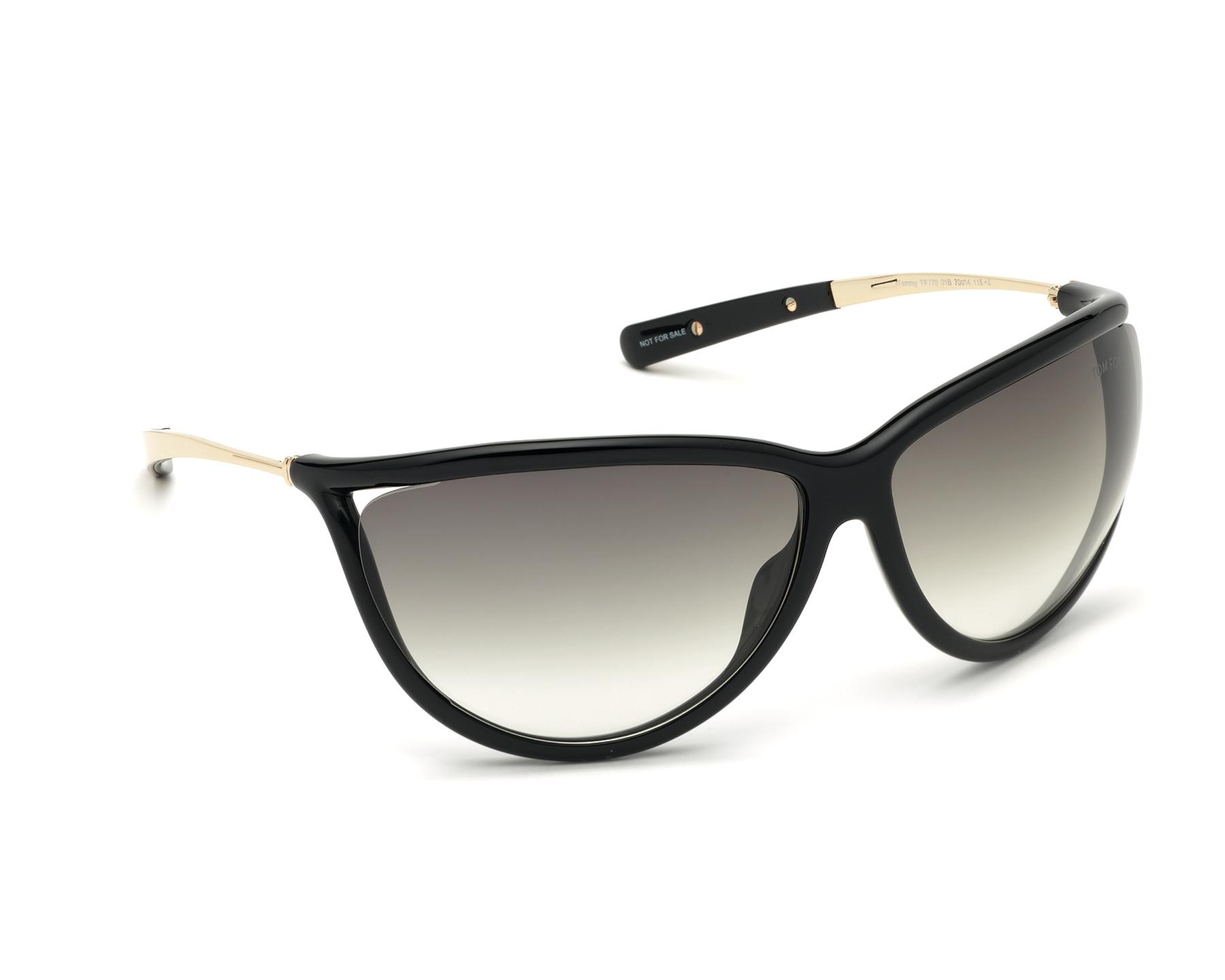 Tom Ford FT-0770-S 01B - Black Rose gold 360 degree view 7