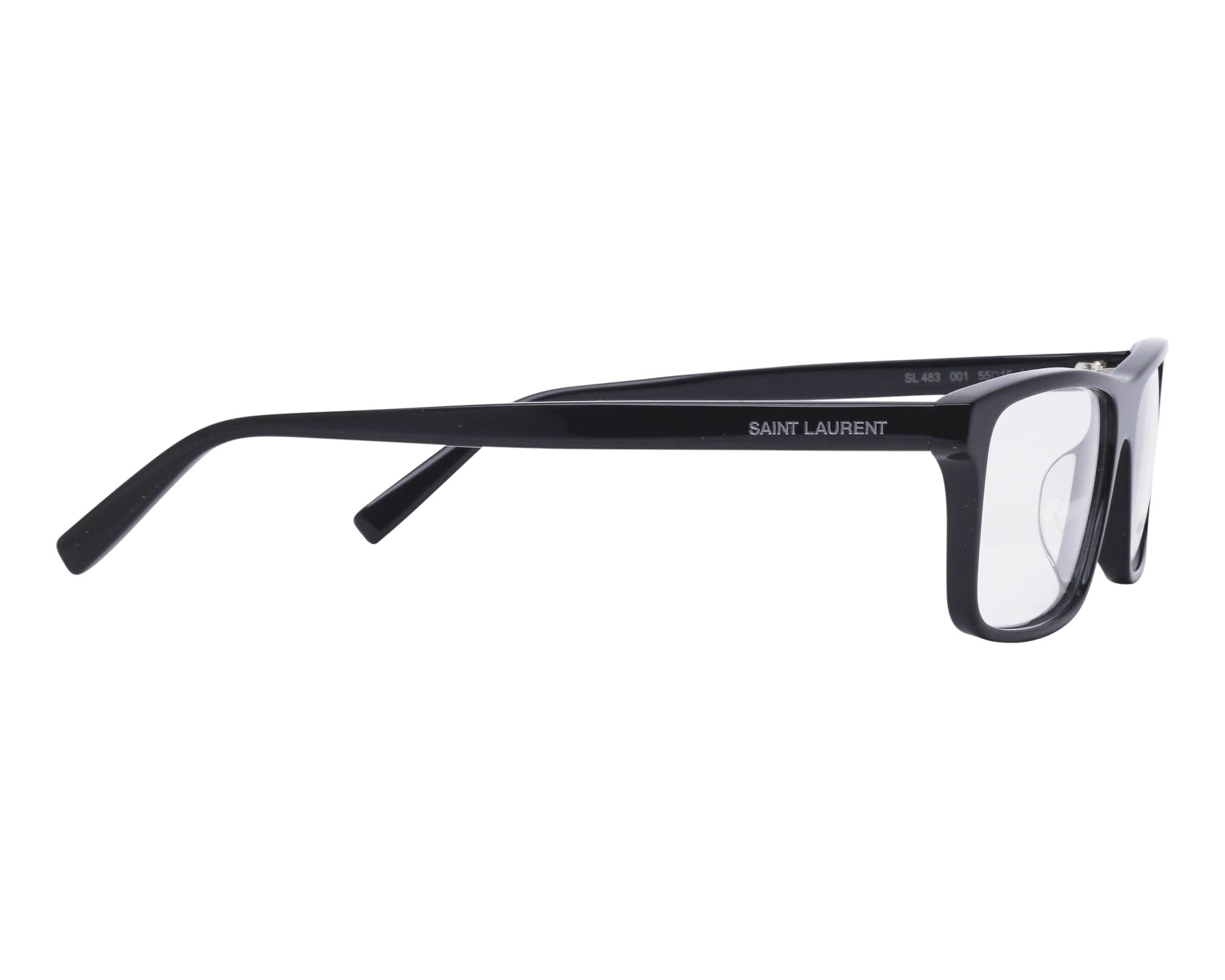 Saint Laurent SL 483 001 Black Acetate Rectangle Eyeglasses 55mm Saint Laurent YSL 55mm Acetate Rectangular Sunglasses  main image 3